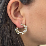 Scattered J Hoop Earrings