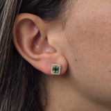 Green Rectangular Studs