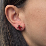 Red Clover Studs Earrings