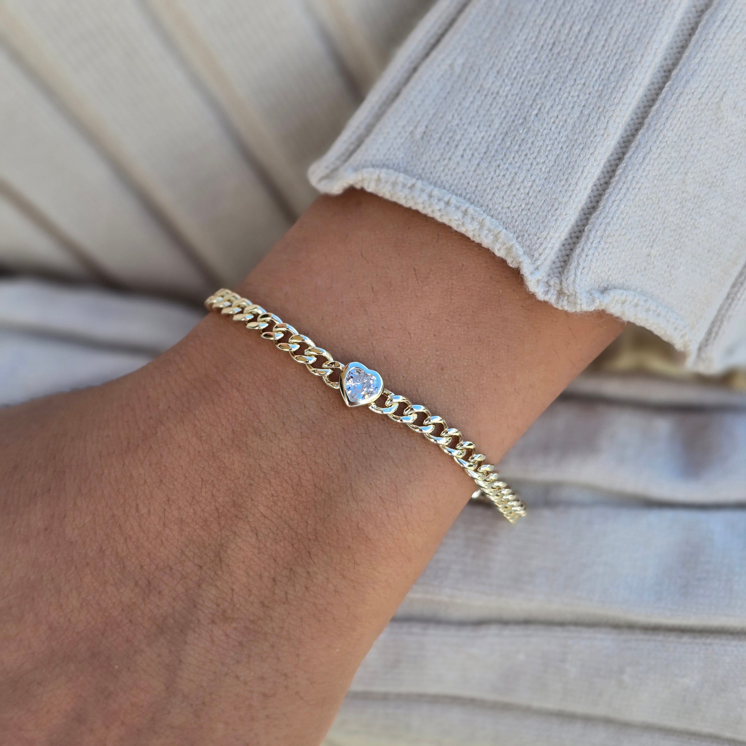 Bezel Heart Miami Cuban Bracelet