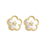Mother of Pearl Clover Earring