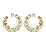 Scattered J Hoop Earrings