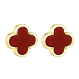 Red Clover Studs Earrings