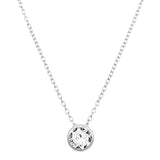Bezel Solitaire cz Necklace
