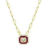 PaperClip Rectangular Necklace