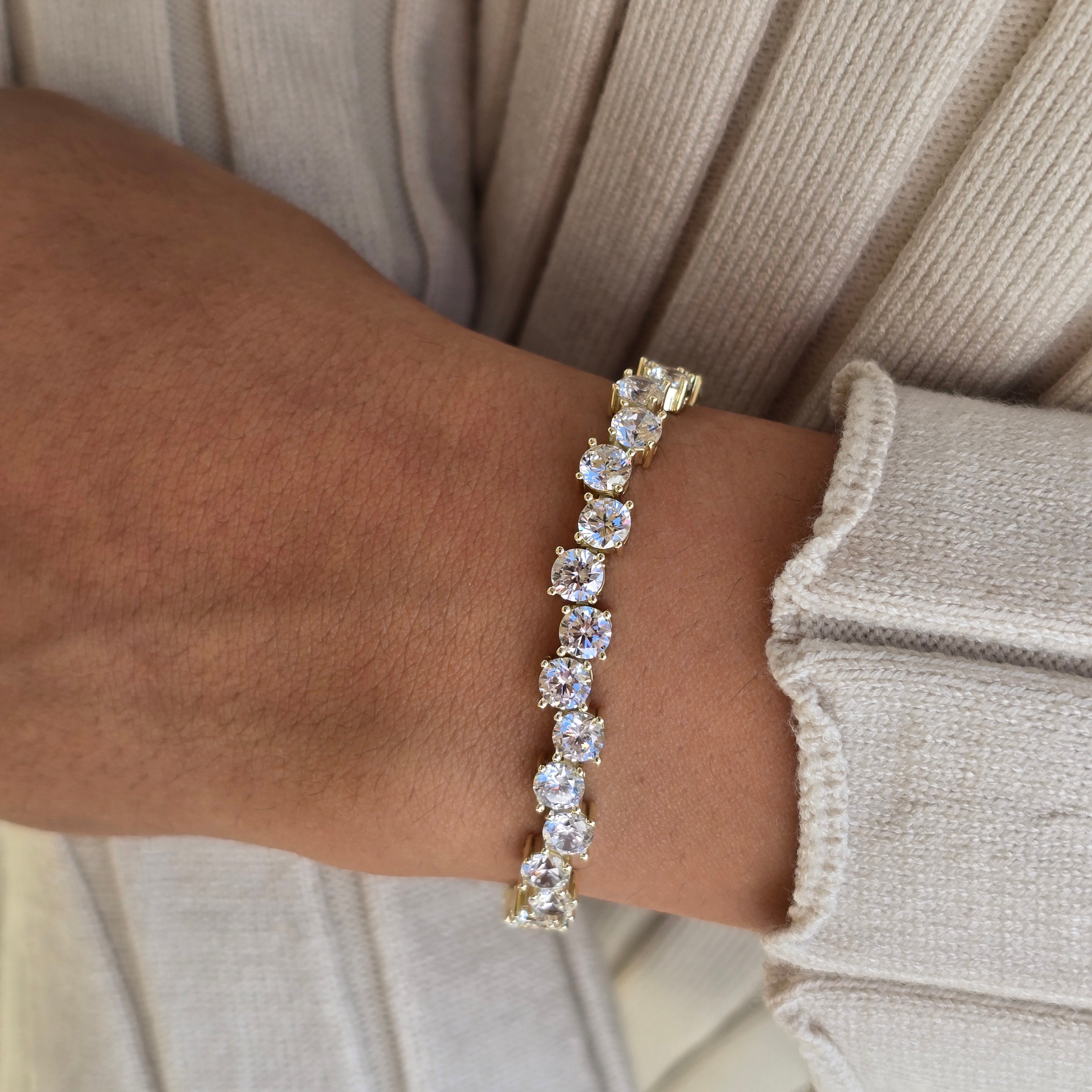 Staggered Tennis Bracelet