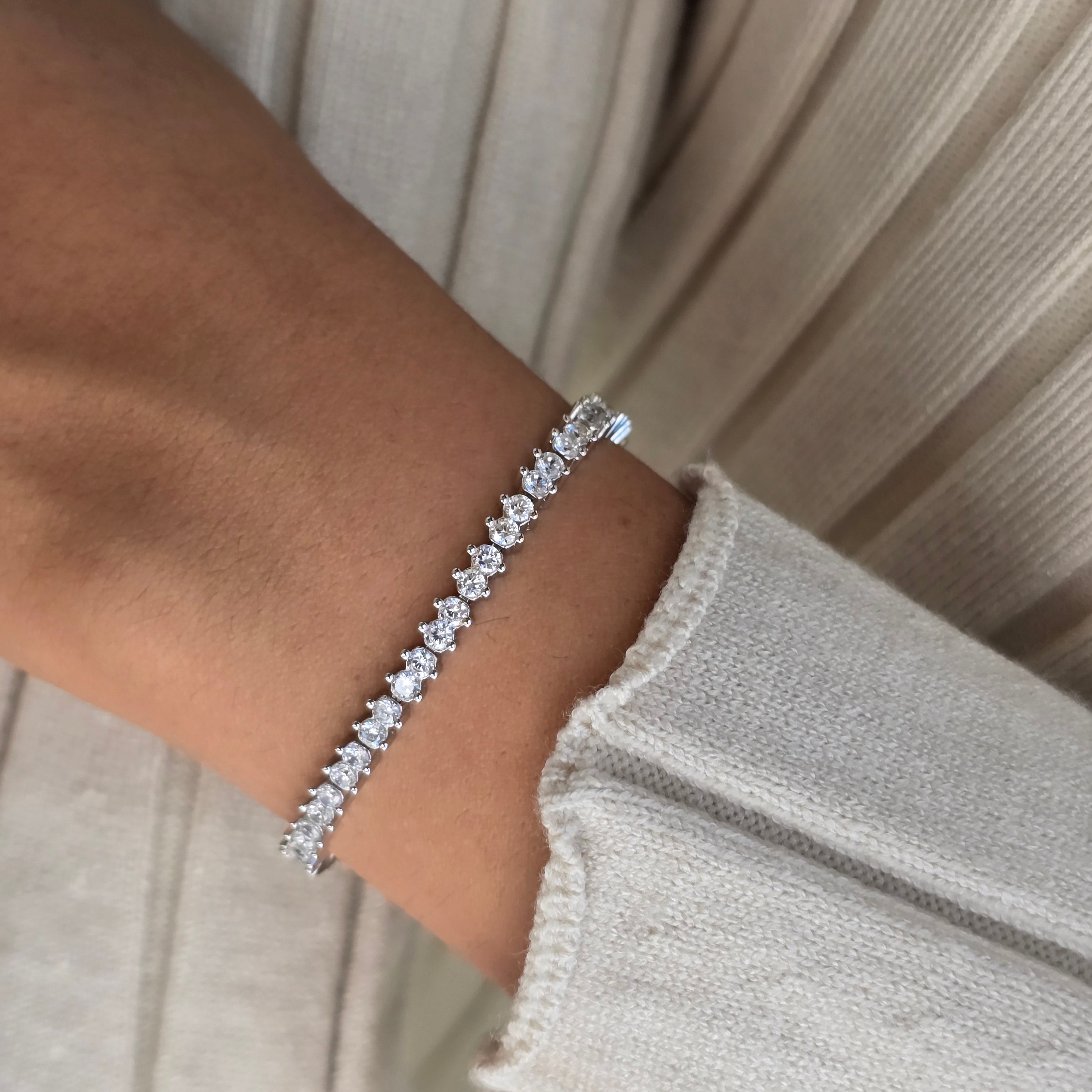 Two Prong Tennis Bracelet